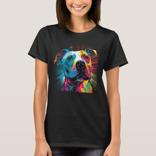 Pit Bull pitbull Artistic  Pibble T-Shirt (Front)