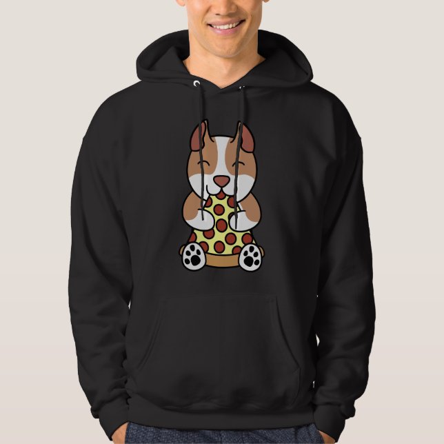 Pit Bull Pizza Hoodie (Front)