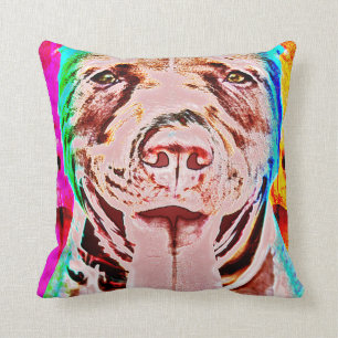 Pit Bull Pop Art Cushion