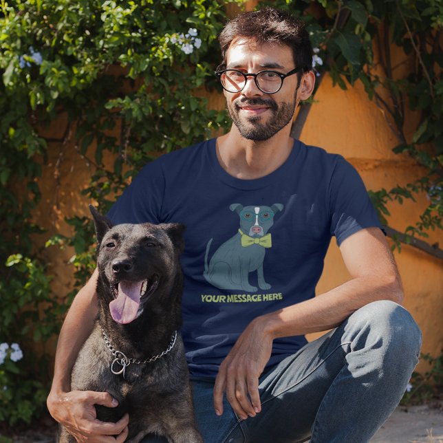 Pit Bull Puppy Dog Wearing Glasses Personalised T-Shirt (Creator Uploaded)