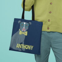 Pit Bull Puppy Dog Wearing Glasses Personalised