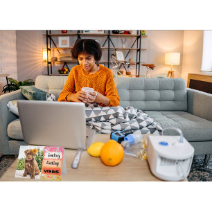 Pit Bull Puppy Sending Healing Vibes Get Well Card