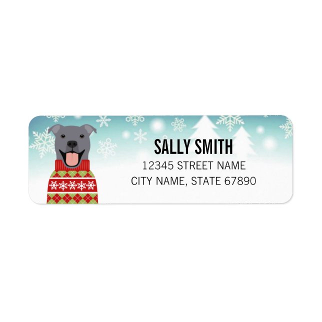 Pit Bull Return Address Labels (Front)
