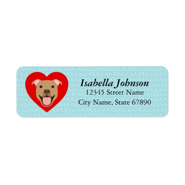 Pit Bull Return Address Labels (Front)