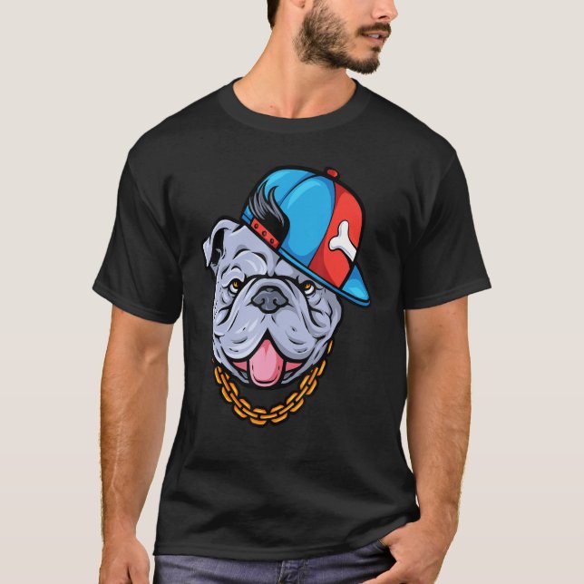 Pit Bull Smile Cap Pitbull , Dog  Enamel T-Shirt (Front)