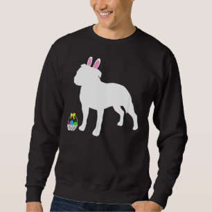 Pit Bull Staffordshire Terrier Easter Bunny Dog Si Sweatshirt