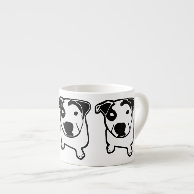 Pit Bull T-Bone Graphic Espresso Cup (Front Right)