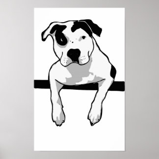 Pit Bull T-Bone Graphic Poster