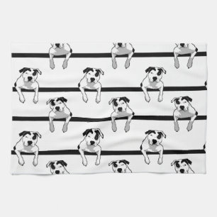 Pit Bull T-Bone Graphic Tea Towel