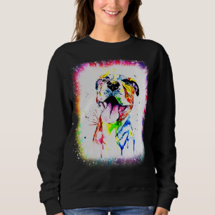 Pit bull Terrier Dog Dad Mum Boy Girl Tie Dye Blea Sweatshirt