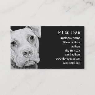 Pit Bull Terrier (Grey) - Business Card