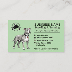 Pit Bull Terrier Kennel & Breeder Professional  Business Card