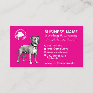 Pit Bull Terrier Kennel & Breeder Professional Business Card