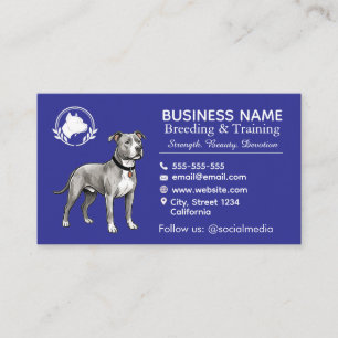Pit Bull Terrier Kennel & Breeder Professional Business Card