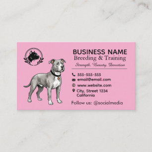 Pit Bull Terrier Kennel & Breeder Professional Business Card