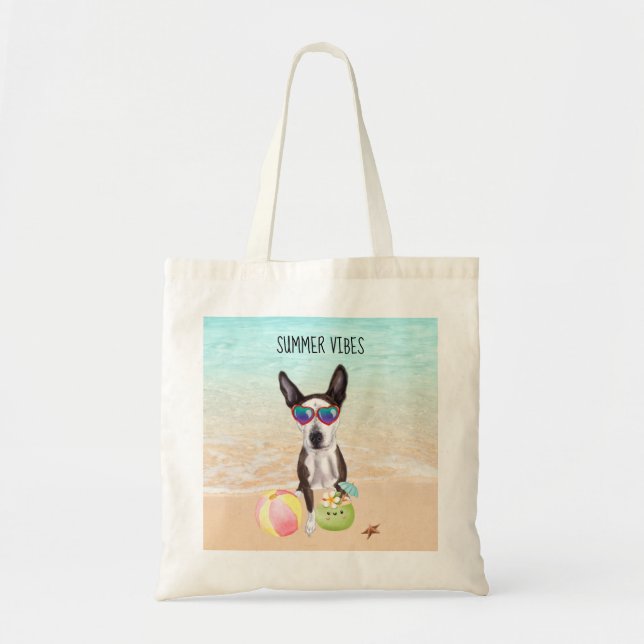 Pit Bull Terrier Mix Beach   Tote Bag (Front)