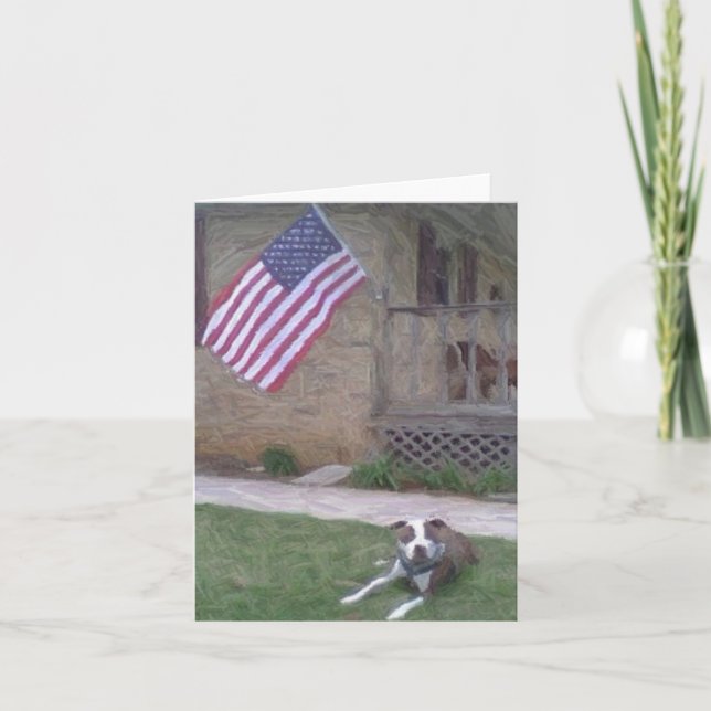 Pit Bull Terrier Notecard (Front)