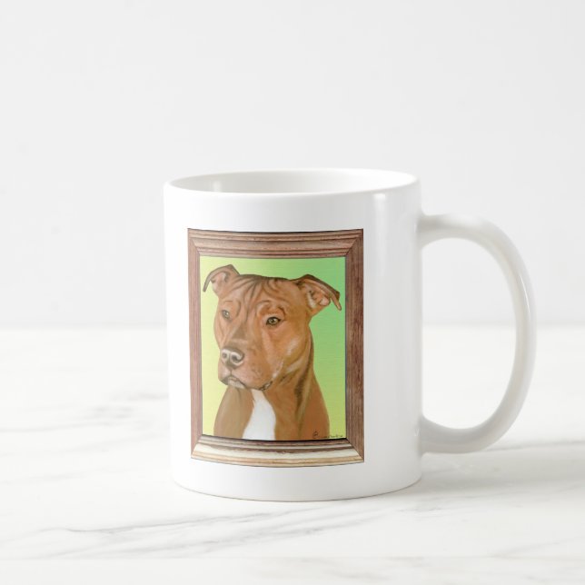 Pit Bull Terrier Painting Coffee Mug (Right)