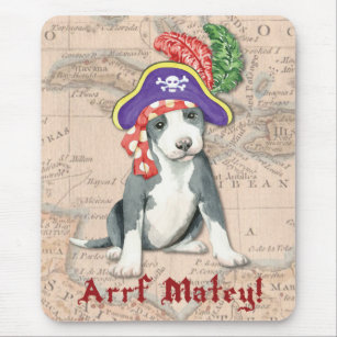 Pit Bull Terrier Pirate Mouse Mat