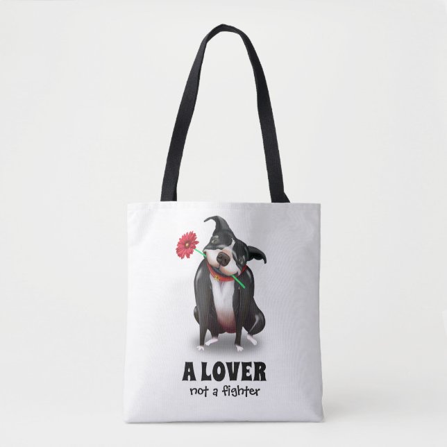Pit Bull Tote Bags | Unique Dog Lover Gifts (Front)