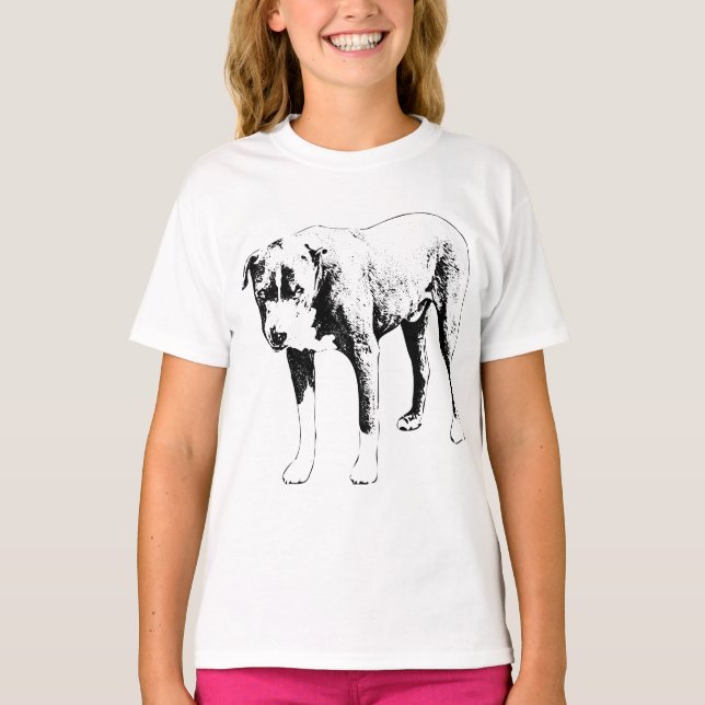 Pit Bull Winter Watch T-Shirt (Front)