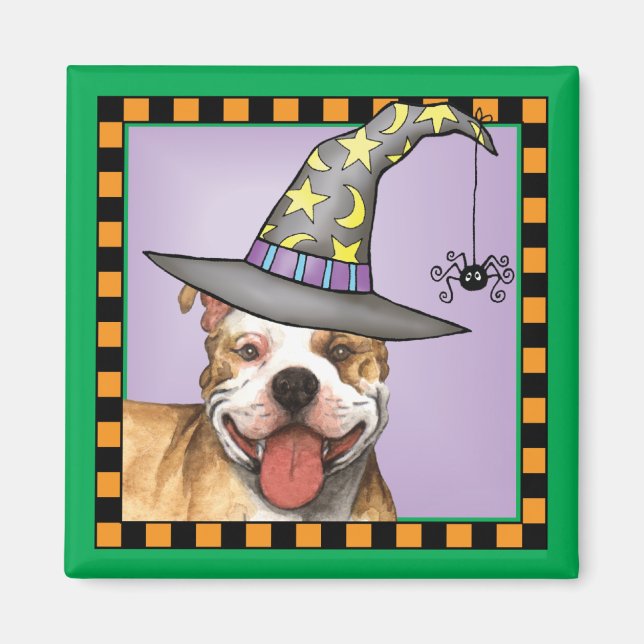 Pit Bull Witch Magnet (Front)