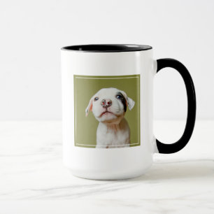 Pit Bull With Black Spotted Eye Mug
