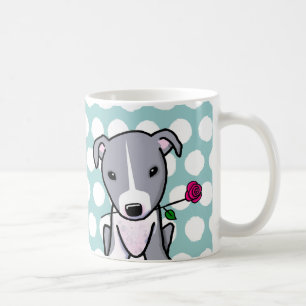 Pit Bull With Flower Coffee Mug