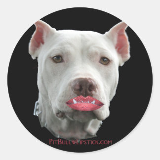 Pit Bull with Lipstick Sticker