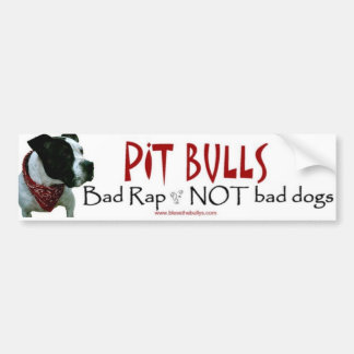 Pit Bulls...not bad dogs bumper sticker