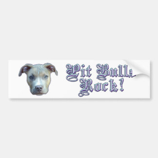 Pit Bulls Rock! Bumpersticker Bumper Sticker