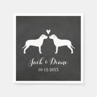 Pit Bulls Wedding Couple with Custom Text