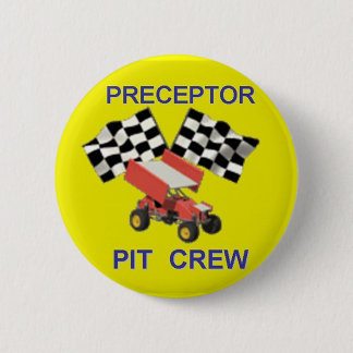 pit crew 6 cm round badge