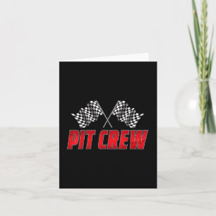 Pit Crew Birthday Family Matching Race Car Racing Card