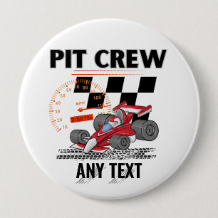 Pit Crew Birthday Party Theme Race Cars 10 Cm Round Badge