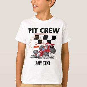 Pit Crew Birthday Party Theme Race Cars Matching T-Shirt