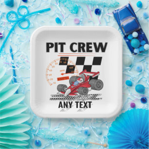 Pit Crew Birthday Party Theme Race Cars Paper Plate