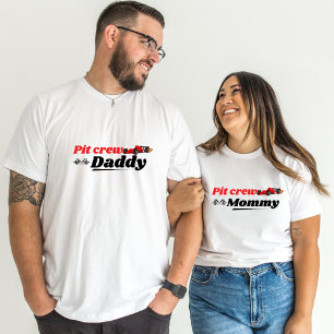 Pit Crew Daddy Car Race Birthday Mummy Matching T-Shirt