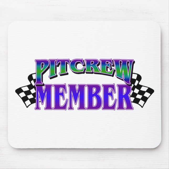 Pit Crew Member Mouse Mat (Front)