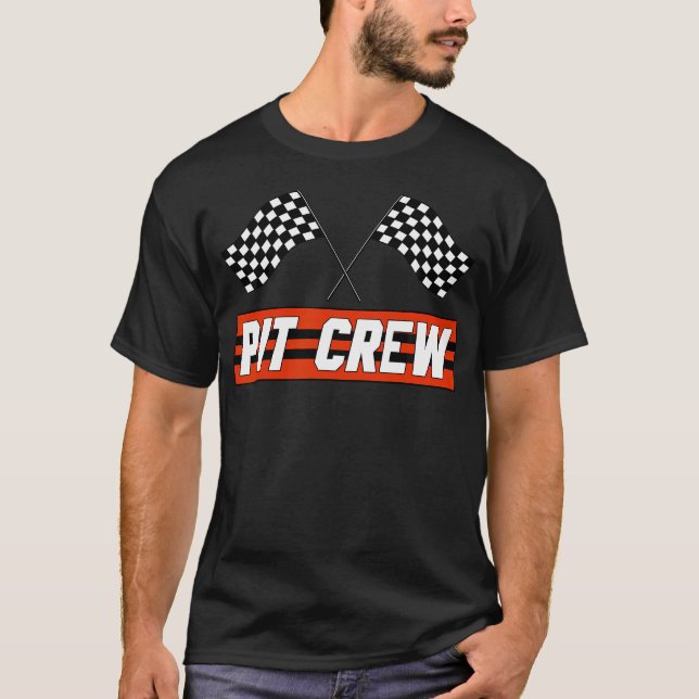 Pit Crew Race Car T Shirt - Hosting Parties (Front)