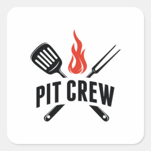 Pit Crew Square Sticker