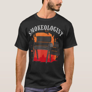 Pit Grill Pellet Smoke Meat Smokeologist Smoking L T-Shirt