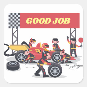 Pit stop sticker, good job sticker, car sticker