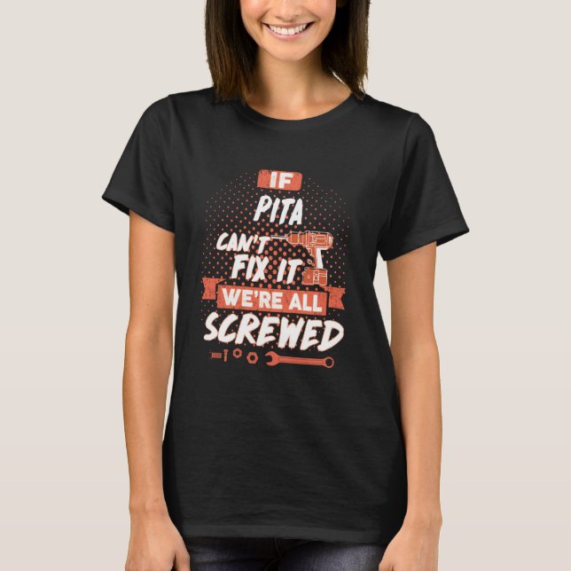 PITA Name, PITA family name crest T-Shirt (Front)