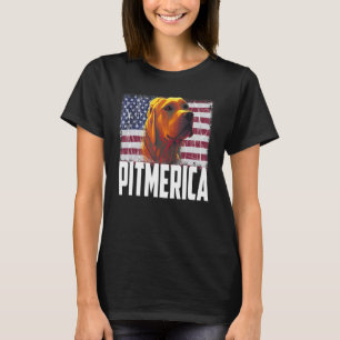 Pitbull American Flag Dog Mom Dad Patriotic Terri T-Shirt
