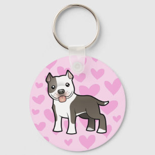 Pitbull / American Staffordshire Terrier Love Key Ring