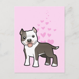 Pitbull / American Staffordshire Terrier Love Postcard