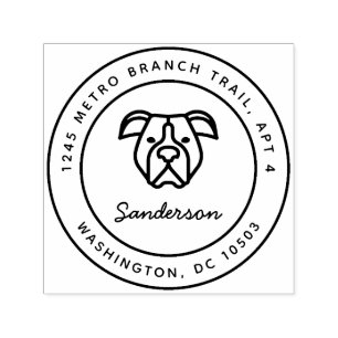 Pitbull/AmStaff Return Address Stamp Self-Inking