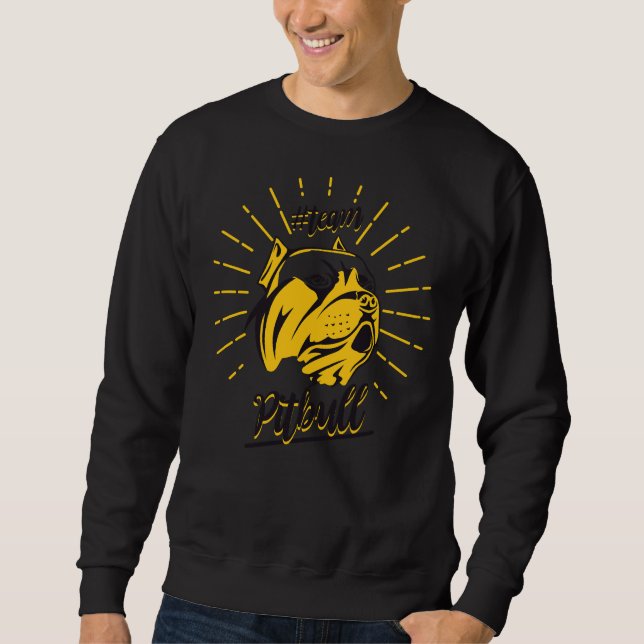 Pitbull Animal Lover Dog Fan Sweatshirt (Front)
