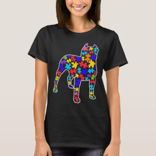 Pitbull Autism Awareness Funny For Dog Dad Mum T-Shirt